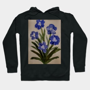 simple Blue flower growing wild Hoodie